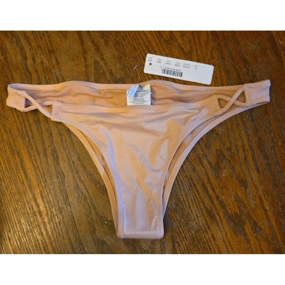 J CREW Bikini Swim Bottoms Moderate Coverage Light Pink Sz S Small NWT Twist